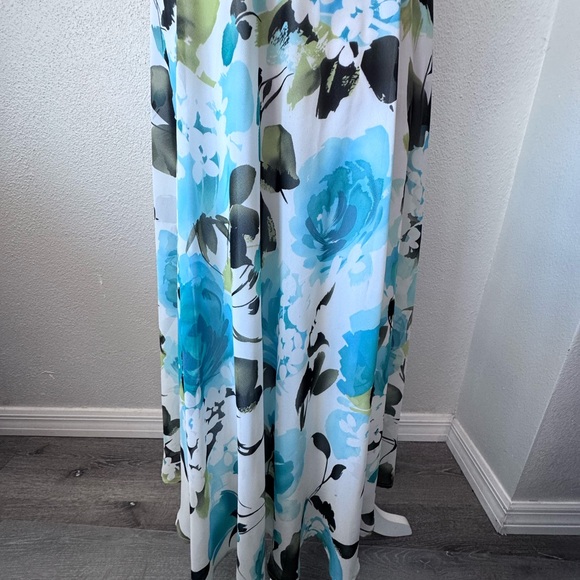 CB Established 1962 Floral Chiffon Dress Lined Sleeveless Party SZ 18 W - Picture 6 of 13